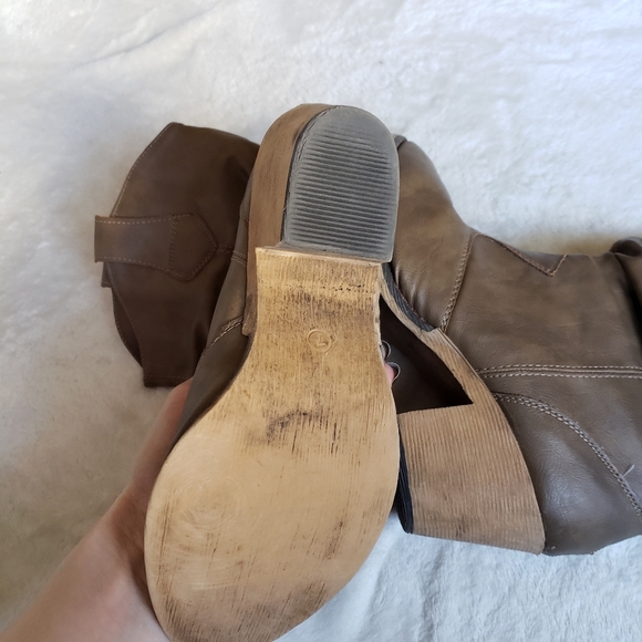 Wet Seal western boot woman's size 6.5 faux leather tan - Picture 7 of 9